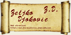 Željko Đoković vizit kartica